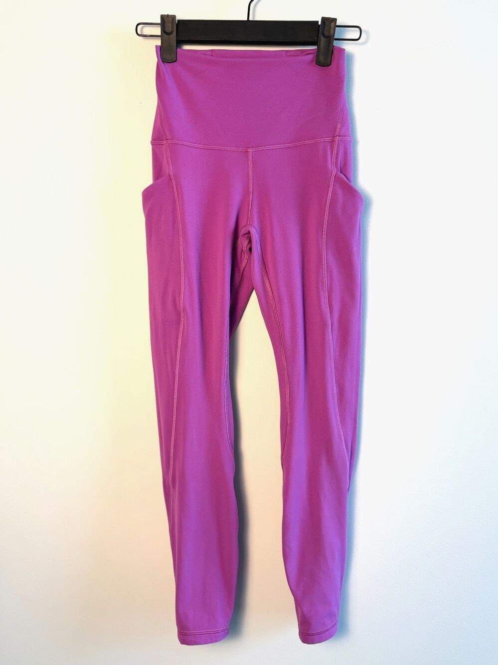 Lululemon Leggings Womens Size 2 Purple Pink‎ High Rise Yoga Pants Pockets